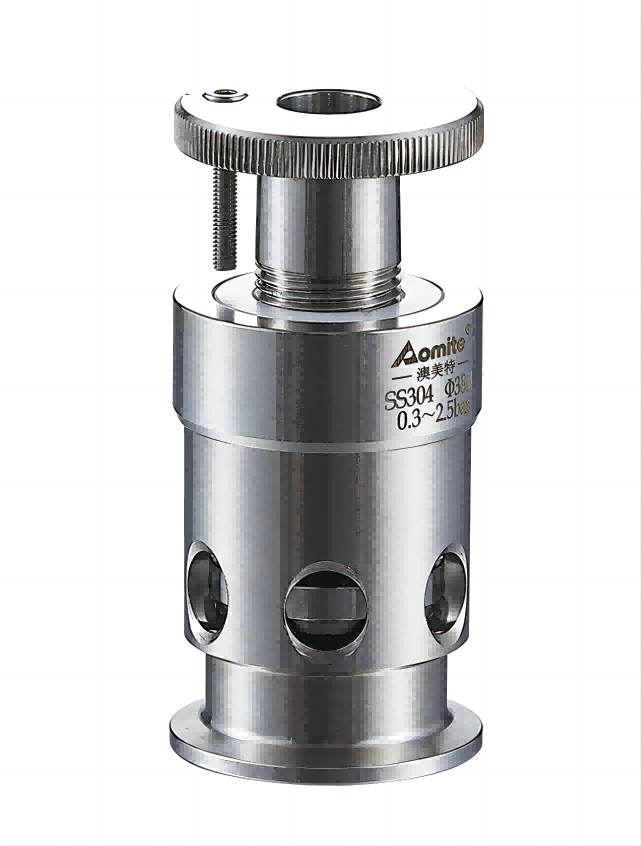 Adjustable safety exhaust valve for beer and beverage machinery